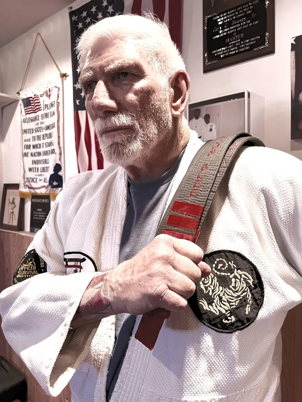 John Blee in his gi at the training studio